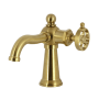 Kingston Brass Wendell 1.2 GPM Single Hole Bathroom Faucet with Pop-Up Drain Assembly Brushed Brass