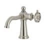 Kingston Brass Wendell 1.2 GPM Single Hole Bathroom Faucet with Pop-Up Drain Assembly Brushed Nickel