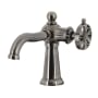 Kingston Brass Belknap 1.2 GPM Deck Mounted Single Hole Bathroom Faucet with Pop-Up Drain Assembly Black Stainless
