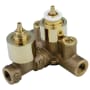 Kingston Brass Pressure Balanced Rough-In with 1/2" IPS Connections and Volume Control Polished Brass