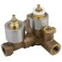 Kingston Brass Pressure Balanced Rough-In with 1/2" IPS Connections and Volume Control Brushed Nickel