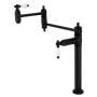Kingston Brass Restoration 3 GPM Single Hole Pot Filler with 3" Lever Handles Matte Black