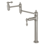 Kingston Brass Restoration 3 GPM Single Hole Pot Filler with 2-3/4" Lever Handles Brushed Nickel