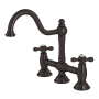 Kingston Brass Restoration 1.8 GPM Widespread Bridge Kitchen Faucet Oil Rubbed Bronze