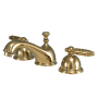 Kingston Brass Georgian 1.2 GPM Widespread Bathroom Faucet with Pop-Up Drain Assembly Polished Brass