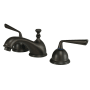 Kingston Brass Silver Sage 1.2 GPM Widespread Bathroom Faucet with Pop-Up Drain Assembly Oil Rubbed Bronze