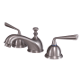 Kingston Brass Silver Sage 1.2 GPM Widespread Bathroom Faucet with Pop-Up Drain Assembly Brushed Nickel