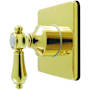 Kingston Brass Heirloom Single Handle 6 Function Diverter Valve Trim Polished Brass