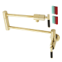 Kingston Brass Kaiser 3.8 GPM Single Hole Wall Mounted Pot Filler Polished Brass