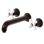 Kingston Brass Metropolitan 1.2 GPM Wall Mounted Widespread Bathroom Faucet Oil Rubbed Bronze