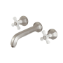 Kingston Brass Metropolitan 1.2 GPM Wall Mounted Widespread Bathroom Faucet Brushed Nickel