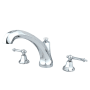 Kingston Brass Metropolitan Deck Mounted Roman Tub Filler Polished Chrome
