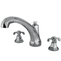 Kingston Brass Vintage Deck Mounted Roman Tub Filler Polished Chrome