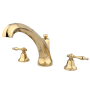 Kingston Brass Metropolitan Deck Mounted Roman Tub Filler Polished Brass