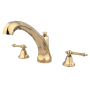 Kingston Brass Metropolitan Deck Mounted Roman Tub Filler Polished Brass