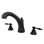 Kingston Brass Metropolitan Deck Mounted Roman Tub Filler Oil Rubbed Bronze