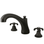 Kingston Brass Vintage Deck Mounted Roman Tub Filler Oil Rubbed Bronze