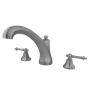 Kingston Brass Metropolitan Deck Mounted Roman Tub Filler Brushed Nickel