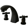 Kingston Brass Millennium Deck Mounted Roman Tub Filler Oil Rubbed Bronze