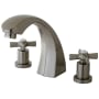 Kingston Brass Millennium Deck Mounted Roman Tub Filler Brushed Nickel