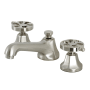 Kingston Brass Belknap 1.2 GPM Deck Mounted Widespread Bathroom Faucet with Pop-Up Drain Assembly Brushed Nickel