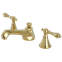 Kingston Brass 1.2 GPM Widespread Bathroom Faucet with Pop-Up Drain Assembly Polished Brass