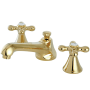 Kingston Brass 1.2 GPM Widespread Bathroom Faucet with Pop-Up Drain Assembly Polished Brass