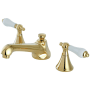 Kingston Brass 1.2 GPM Widespread Bathroom Faucet with Pop-Up Drain Assembly Polished Brass