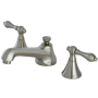 Kingston Brass 1.2 GPM Widespread Bathroom Faucet with Pop-Up Drain Assembly Brushed Nickel