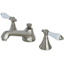 Kingston Brass 1.2 GPM Widespread Bathroom Faucet with Pop-Up Drain Assembly Brushed Nickel