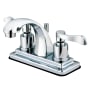 Kingston Brass NuWave 1.2 GPM Centerset Bathroom Faucet with Pop-Up Drain Assembly Polished Chrome