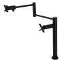 Kingston Brass Millennium 3 GPM Modern Single Hole Pot Filler with Cross Handles Matte Black