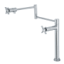 Kingston Brass Millennium 3 GPM Modern Single Hole Pot Filler with Cross Handles Polished Chrome
