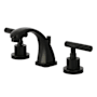 Kingston Brass Convergent 1.2 GPM Widespread Bathroom Faucet with Pop-Up Drain Assembly Matte Black