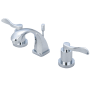 Kingston Brass NuWave 1.2 GPM Widespread Bathroom Faucet with Pop-Up Drain Assembly Polished Chrome