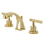 Kingston Brass Convergent 1.2 GPM Widespread Bathroom Faucet with Pop-Up Drain Assembly Polished Brass