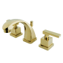 Kingston Brass Executive 1.2 GPM Widespread Bathroom Faucet with Pop-Up Drain Assembly Polished Brass