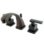 Kingston Brass Executive 1.2 GPM Widespread Bathroom Faucet with Pop-Up Drain Assembly Oil Rubbed Bronze