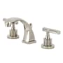 Kingston Brass Convergent 1.2 GPM Widespread Bathroom Faucet with Pop-Up Drain Assembly Polished Nickel