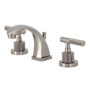 Kingston Brass Convergent 1.2 GPM Widespread Bathroom Faucet with Pop-Up Drain Assembly Brushed Nickel