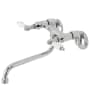 Kingston Brass Kingston 1.2 GPM Wall Mounted Widespread Bathroom Faucet Polished Chrome