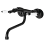 Kingston Brass Kingston 1.2 GPM Wall Mounted Widespread Bathroom Faucet Matte Black
