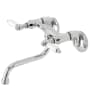 Kingston Brass Kingston 1.2 GPM Wall Mounted Widespread Bathroom Faucet Polished Chrome