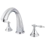 Kingston Brass Royale Deck Mounted Roman Tub Filler Polished Chrome