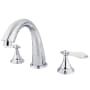 Kingston Brass Vintage Deck Mounted Roman Tub Filler Polished Chrome