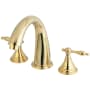 Kingston Brass Royale Deck Mounted Roman Tub Filler Polished Brass