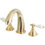 Kingston Brass Vintage Deck Mounted Roman Tub Filler Polished Brass