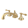 Kingston Brass Vintage Deck Mounted Roman Tub Filler Polished Brass