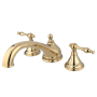 Kingston Brass Naples Deck Mounted Roman Tub Filler Polished Brass
