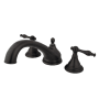 Kingston Brass Naples Deck Mounted Roman Tub Filler Oil Rubbed Bronze
